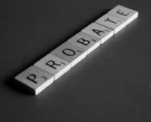 probate spelled out on Scrabble pieces